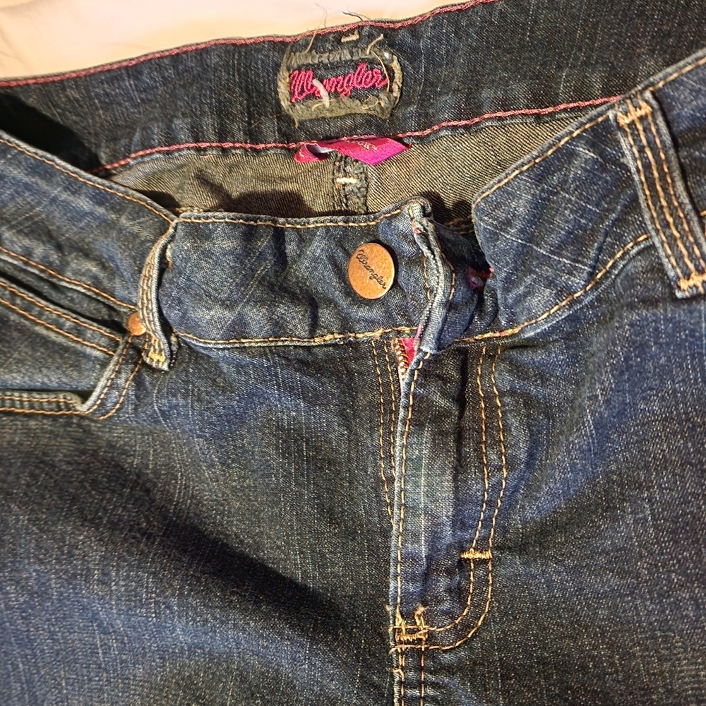 Wrangler Premium Label boot cut Jeans. 9/10x34